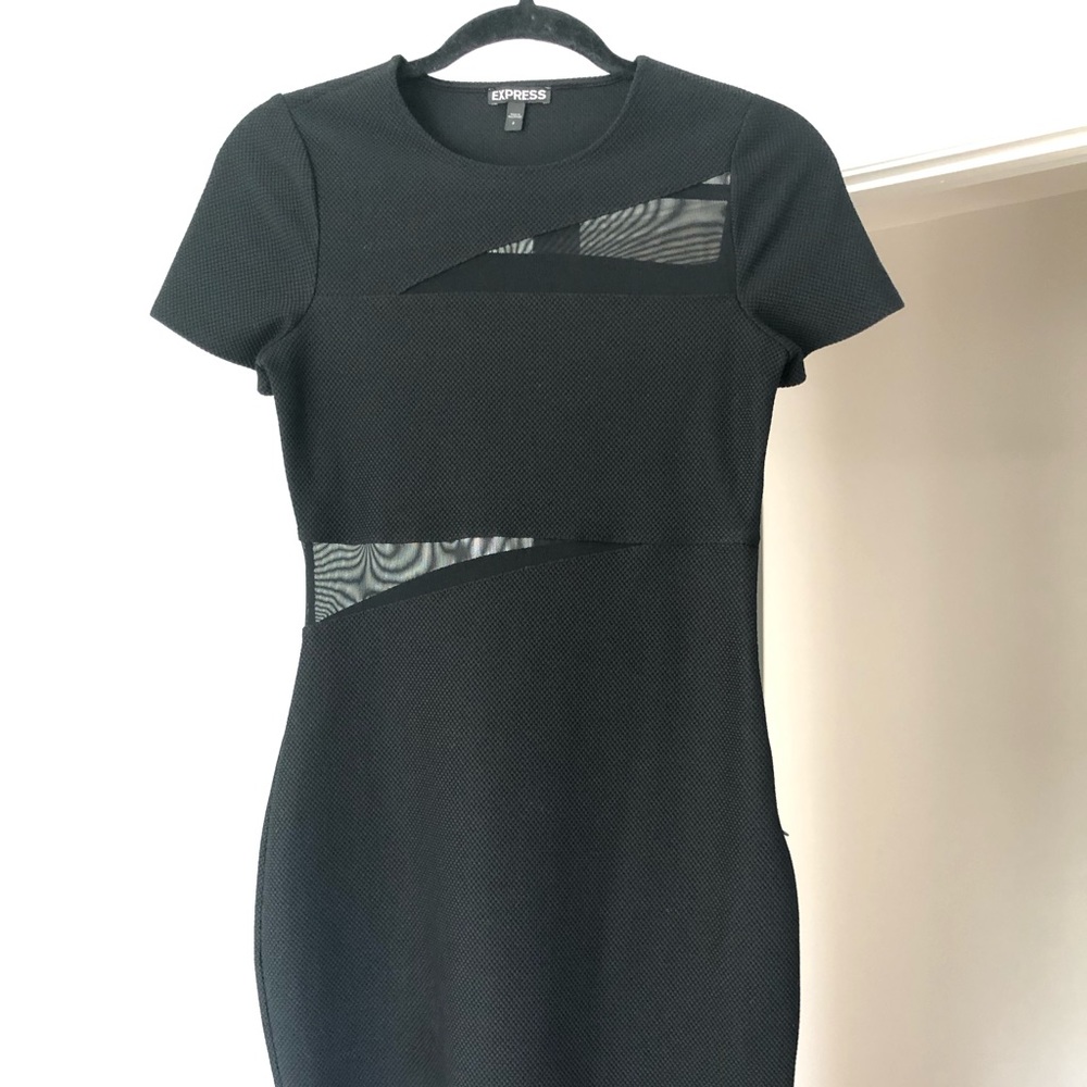 Express black mini dress.